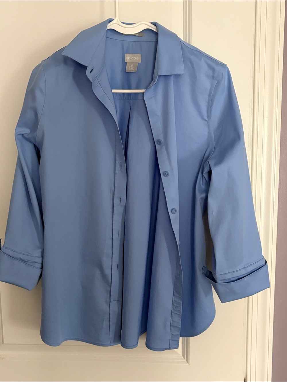 Chico's Light Blue Button-Down Shirt